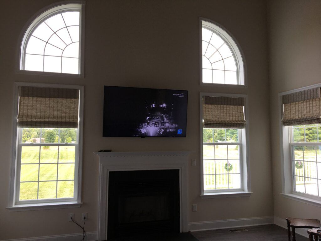 How to safely mount a  TV above the fireplace - TV already mounted
