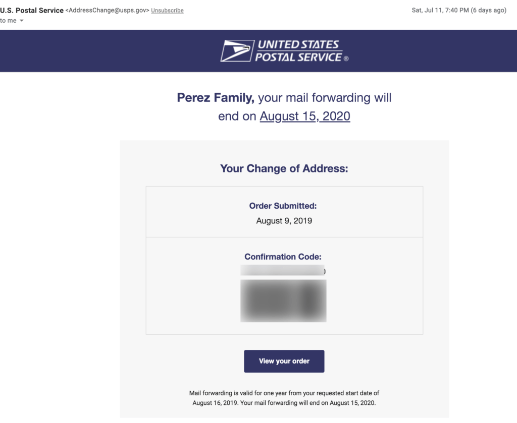 forwarding mail form usps 17815