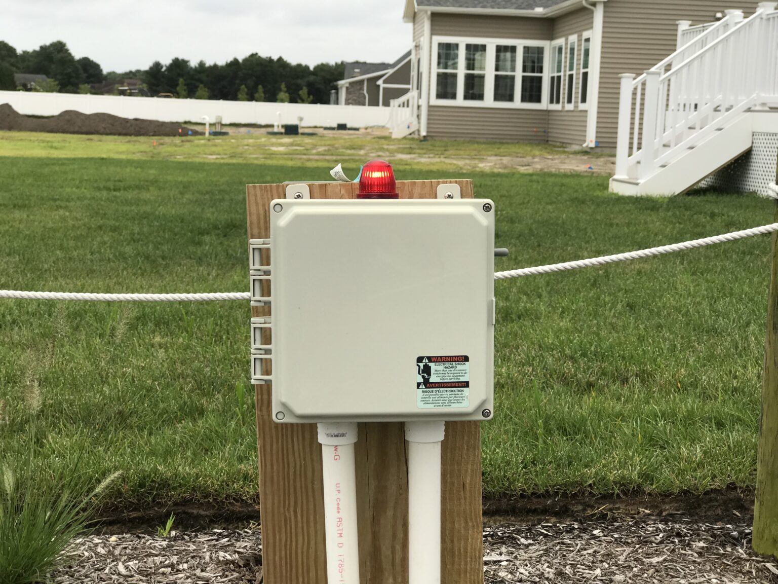septic system red light