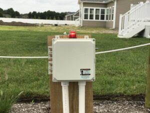 red light on septic system