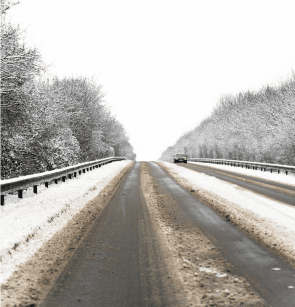 How Can You Tell When You Are Driving Over Black Ice? - Road with black ice