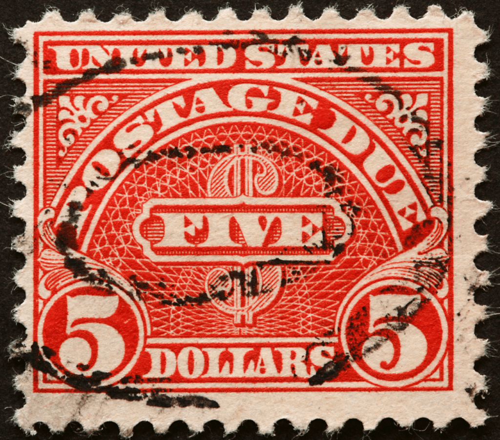 Postage due stamp